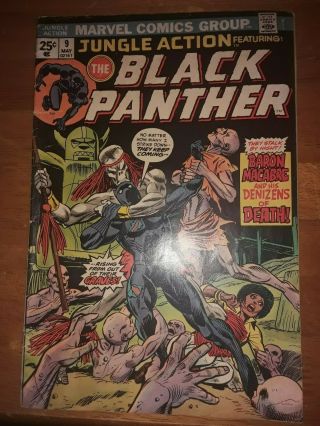 Jungle Action 9,  10,  11,  12,  14 And 15 - All Black Panther Issues - Okay Conditions