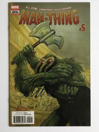 R.  L.  Stine Signed Autographed Man - Thing 5 (2017) - Marvel