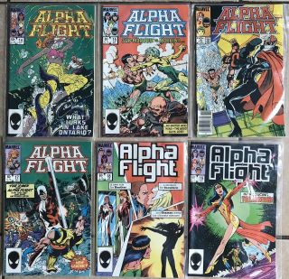 Alpha Flight 14,  15,  16,  17,  18,  19 (1985,  Marvel)