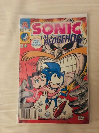 Sonic The Hedgehog Mini Series 1 Pre - Dates The Series,  Archie Comics 1993