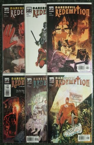 Daredevil: Redemption 1,  2,  3,  4,  5,  6 Complete Set Marvel 1st Print 9.  0 Or Better