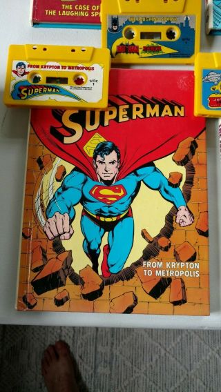 DC Read Along Books with Cassettes Wonder Woman,  Batman,  Superman 2