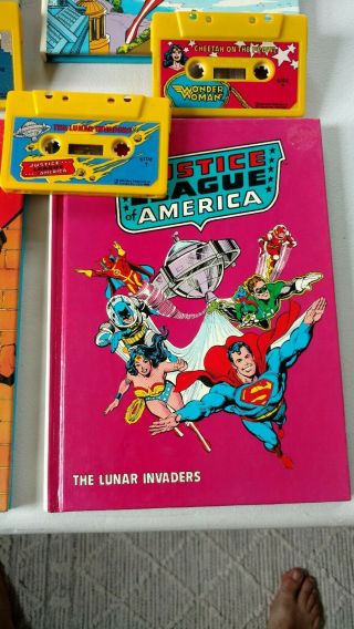 DC Read Along Books with Cassettes Wonder Woman,  Batman,  Superman 3