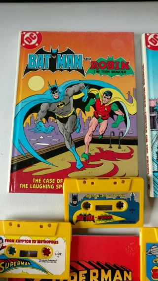 DC Read Along Books with Cassettes Wonder Woman,  Batman,  Superman 5