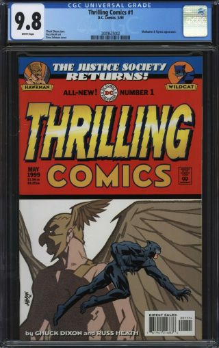 Thrilling Comics 1 (1999) Cgc 9.  8 Johnson Hawkman Wildcat Manhunter Tigress