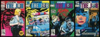 Cops The Job Comic Set 1 - 2 - 3 - 4 Joe Jusko Police Crime Serial Killer Murder Rape