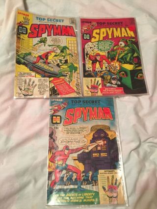 Top Secret Adventures " Spyman " 3 Comics