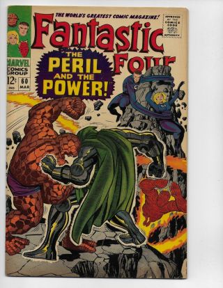 Fantastic Four 60 - F,  6.  5 - Doctor Doom - Inhumans - Silver Surfer (1967)