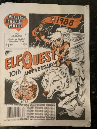 Elfquest 10th Anniversay 1988 Article Clippings Conic Buyer’s Guide