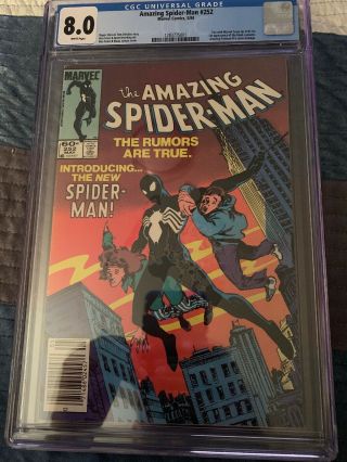 The Spider - Man 252 Cgc 8.  0 1984 Marvel 1st App Of The Black Costume Key