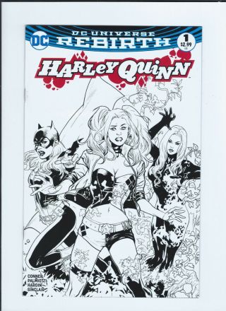 DC Rebirth Harley Quinn 1 Variant B&W Color Set Lupacchino - Rare Key Comic book 3