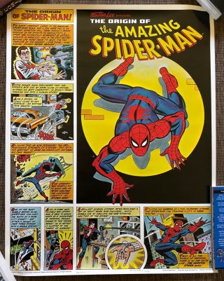 1980 Spider - Man Coca Cola Poster Retelling Origin Story (coke Advertising)