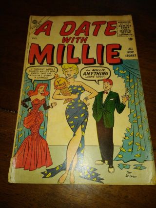 Atlas - " A Date With Millie " - Vol.  1 No.  1 - 1956 - Dan Decarlo Art