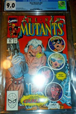 Marvel The Mutants 87 Cgc (9.  0) 1st Cable