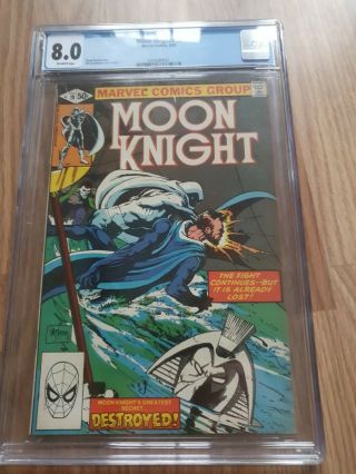 Moon Knight 10 1981 Cgc 8.  0