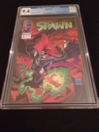 Cgc 9.  4 (nm) Spawn 1 (1992) 1st Appearance Al Simmons - White Pages/new Case