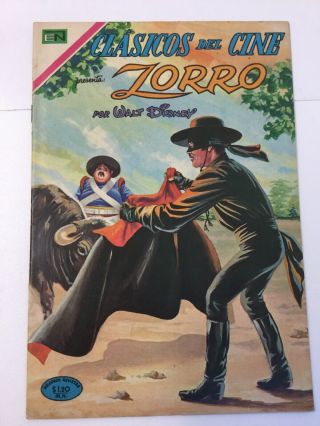 1969 Spanish Comics Clasicos Del Cine 219 El Zorro Novaro Mexico EspaÑol