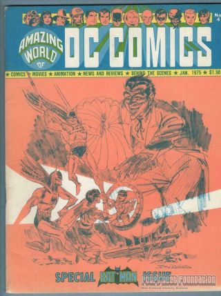 Jerry Robinson Signed World Of Dc Comics 4 Sergio Aragones 1975