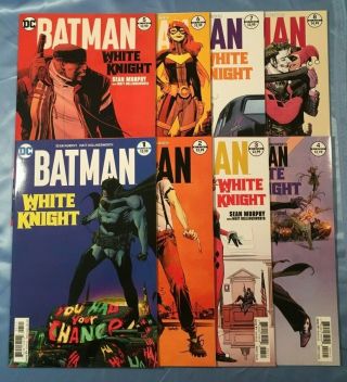 Batman White Knight 1 - 8 First Print All Cover 