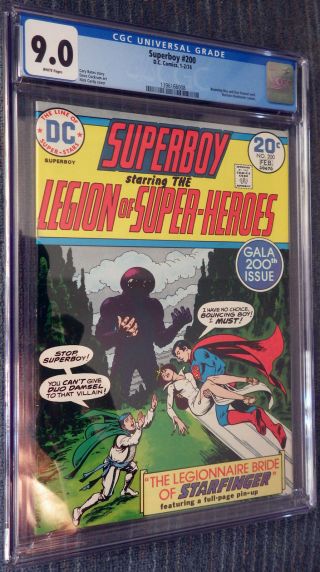 Superboy 200 Cgc 9.  0 White Pages Legion Of - Heroes Wedding Issue Cockrum