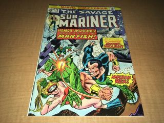 The Savage Sub - Mariner 1974 Marvel Comic Book 70 Hi