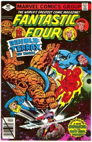 Fantastic Four 211 1st Terrax Galactus Marvel Bronze Age John Byrne 1979 Bin