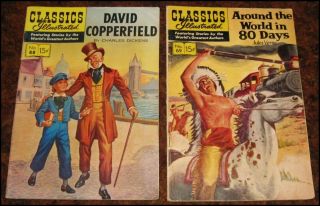 Classics Illustrated 2 Issues 48 David Copperfield & 69 Around The World