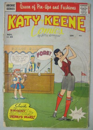 Katy Keene Comics 49 November 1959 Archie Comics Bill Woggon Paper Dolls Intact