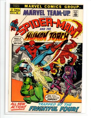 Marvel Team Up 2 Featuring Spider - Man And The Human Torch Nm -