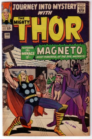 Journey Into Mystery 109 The Mighty Thor Vs Magneto (oct 1964,  Marvel) Vg/fn