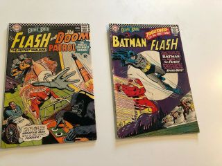 Brave And Bold Issues 65 And 67.  12 Cent Copies From 1966.  Doom Patrol,  Flash