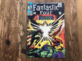 Fantastic Four 53 Marvel Comics 1966.  2nd App Of Black Panther Key Comb Ship