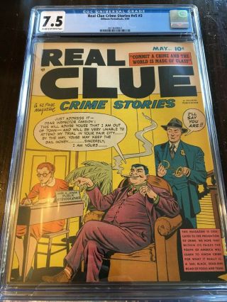 Highest Graded Real Clue Crime Stories V5 3 Cgc 7.  5 Precode Golden Age Classic