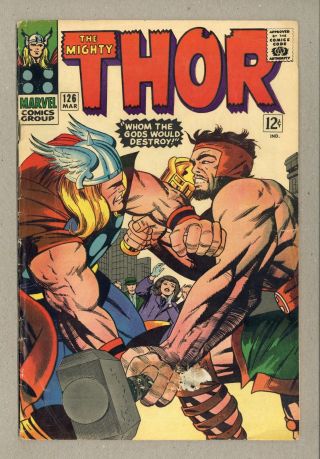 Thor (1st Series Journey Into Mystery) 126 1966 Vg - 3.  5