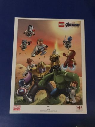 Lego 5005881 Custom Marvel Avengers End Game Art Print Poster 2 Of 3 Iron Man Ne