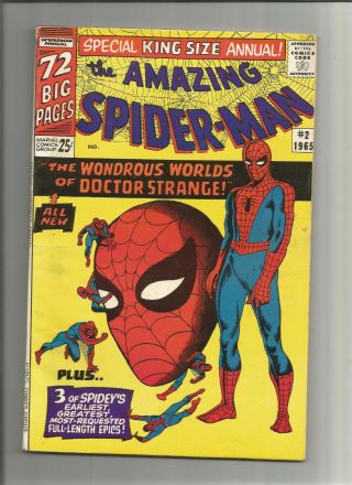 Spider - Man Annual (v1) 2 - Grade 5.  0 - Featuring Dr Strange