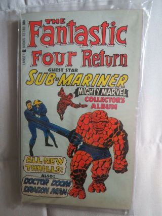 1967 Fantastic Four Return 1st Lancer Paperback Vs Sub - Mariner - Mighty Marvel