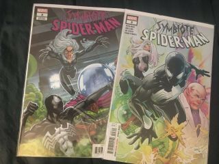Symbiote Spider - Man 3 Set Main Cover And Variant Marvel Comic 1st Print 2019 Nm