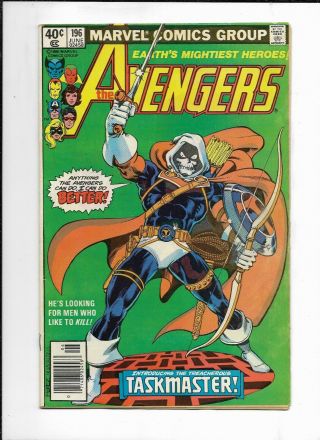 The Avengers 196 (marvel June,  1980) 1st Taskmaster Fn,