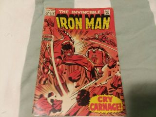 Vintage Marvel The Invincible Iron Man Volume 1 13 (1968) Publ.  May 10 1969