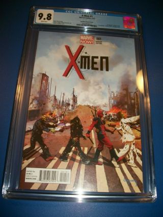 Marvel Now X - Men 1 Beatles Abbey Road Album Variant Cgc 9.  8 Deadpool Zombie