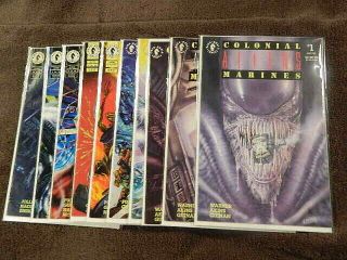 1993 Dark Horse Comics Aliens Colonial Marines 1 - 10 Complete Limited Set Vf/nm