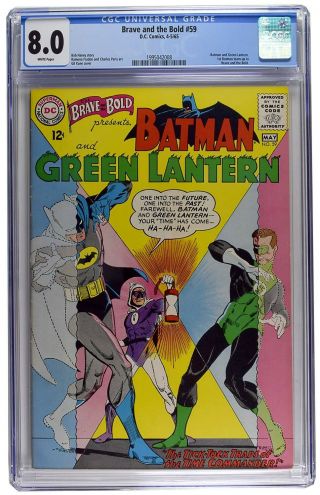 Brave And The Bold 59 Cgc 8.  0 Dc Key 1st Batman Team - Up In Series