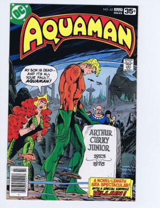 Aquaman 62 (sharp) Dc Comics 1978 Arthur Curry Junior Death (c 21605)