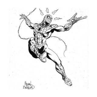 Spiderman Comic Art By Michael Bergland 9x12 Peter Parker