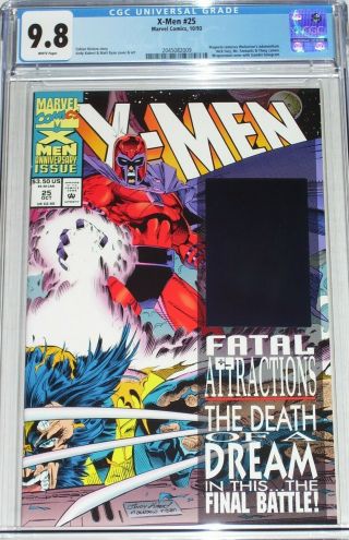 X - Men 25 Cgc Graded 9.  8 Oct 1993.  Magneto Removes Wolverine 