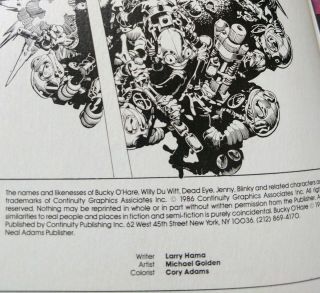 Bucky O ' Hare/ Continuity Graphics Novel 1989/ Hama/ Golden - vintage collectible 4