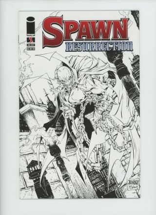 Spawn Resurrection 1 Sketch B&w Image Comic Book Homage Cover Todd Mcfarlane