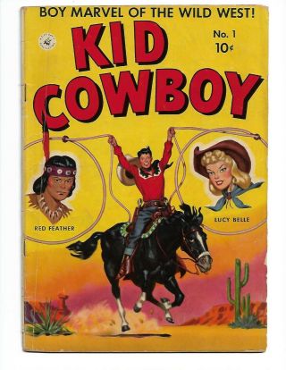 Kid Cowboy 1 (ziff - Davis,  1950) Quality Golden Age Comic Book Gd/vg