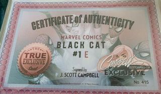 SDCC 2019 EXCLUSIVE J SCOTT CAMPBELL BLACK CAT 1 VARIANT VIRGIN COVER 